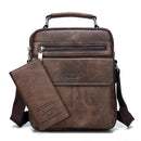 Bolsa Pequena Couro Genuíno Masculina